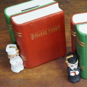 Vintage Child&#39;s Coin Bank/Your Choice/Kids Piggy Bank/Little Girl Or Boy/ Scholar/Lego/Korea/Collectible Banks/Mid Century/Lego Coin Banks