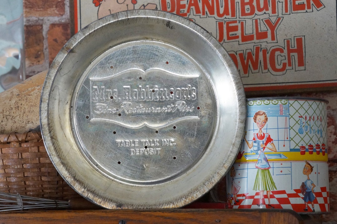Tin Pie Plates/mrs Robbinson's/table Talk Pies/fine Etsy