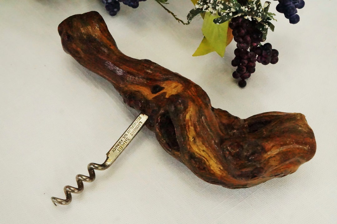 Vintage Knot Wood Corkscrew/rustic Barware/man Etsy