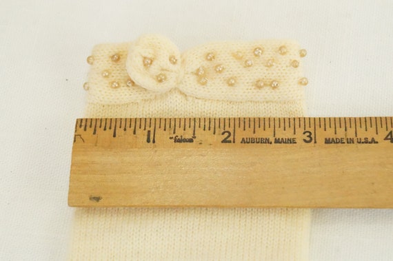 Vintage Girls Dress Gloves/Knitted Dress Gloves/B… - image 9