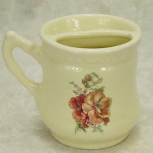 Wild Rose Shaving Cup/Mustache Mug With Roses/VB/Athena CA/Floral Saving Mug/Shaving Cup Vase/Vintage Bathroom Decor/Rose Vanity Decor/Roses