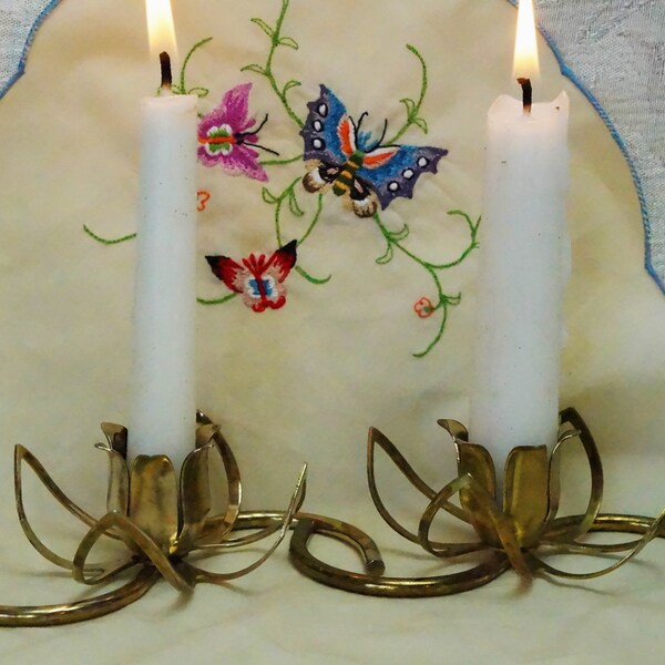 Flower Candlesticks Etsy