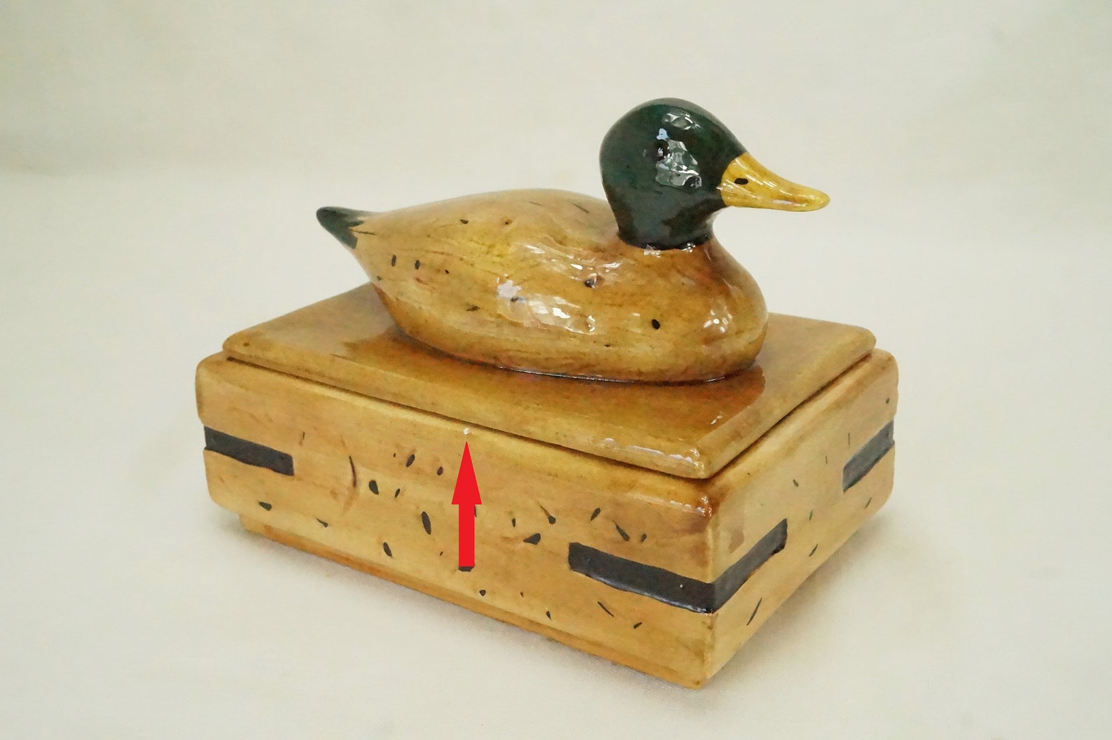 Ceramic Duck Box/Mallard Duck/Handpainted/Duck/Duck Etsy