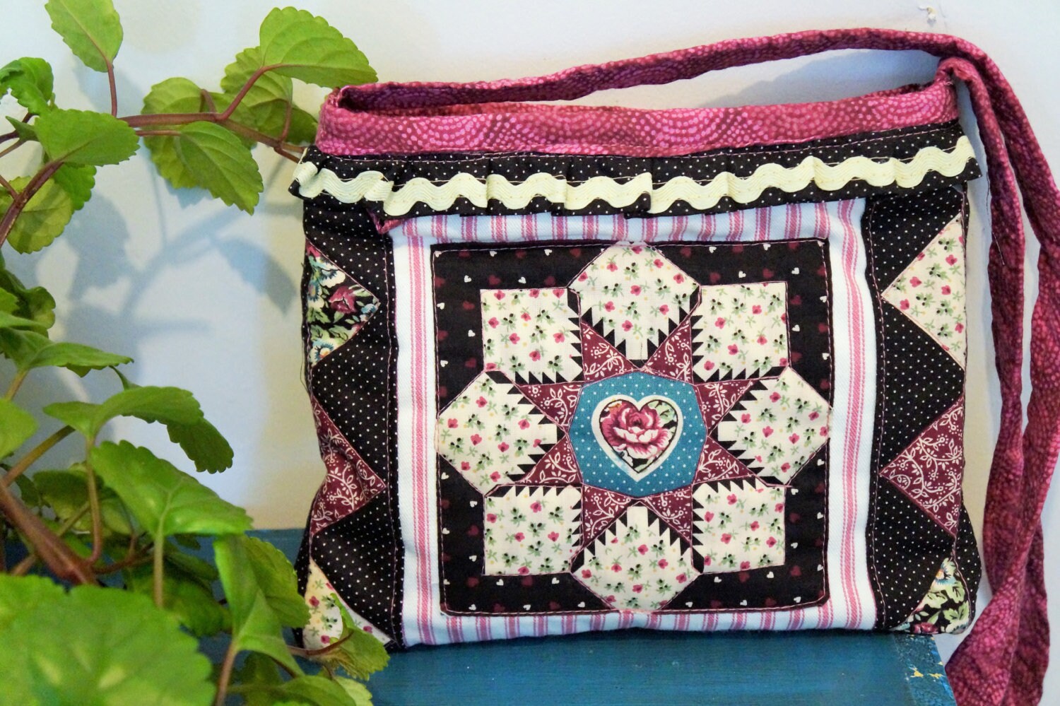 Patchwork Purse/Handmade Quilted Purse/Shoulder Bag/Patchwork Etsy