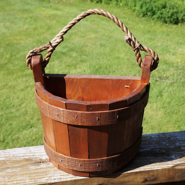 Wood Bucket Etsy