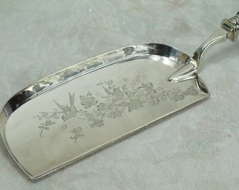 Vintage Crumb Catcher/Bird Design/Kitchen Gadgets/Wood Handle/Embossed/Bird Theme Kitchen/Long Handle/MCM/Mid Century/Kitchen Tool/Birds