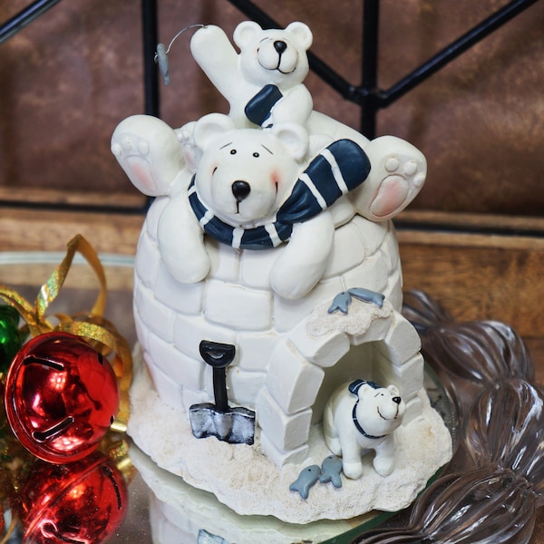 Polar Bear Candle Holder Etsy