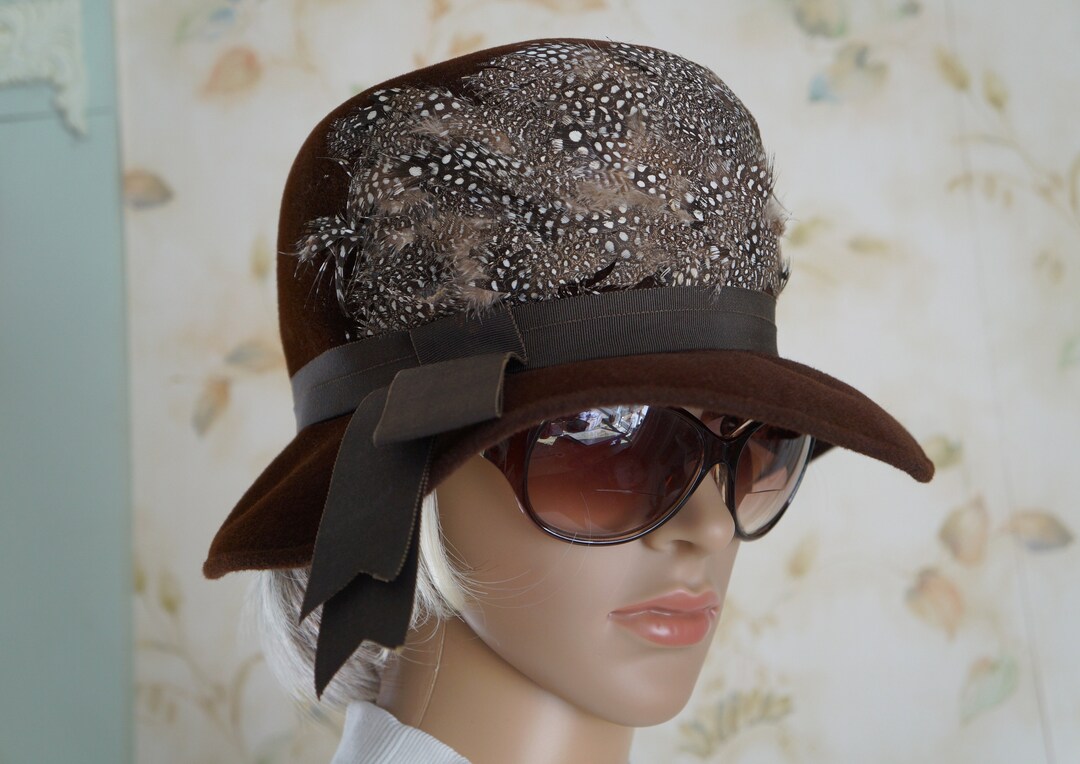 Mid Century Feathered Hat/firenze Design/italian Hats/rich  display picture 1