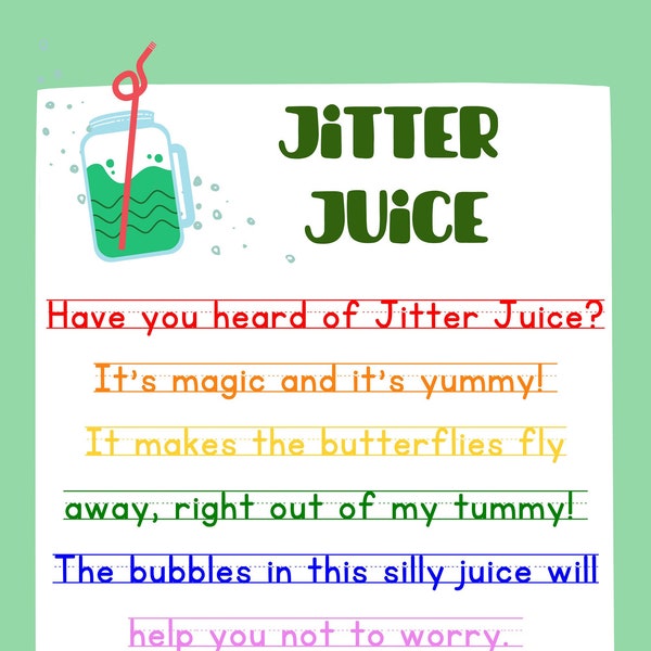 Jitter juice anchor chart Etsy México