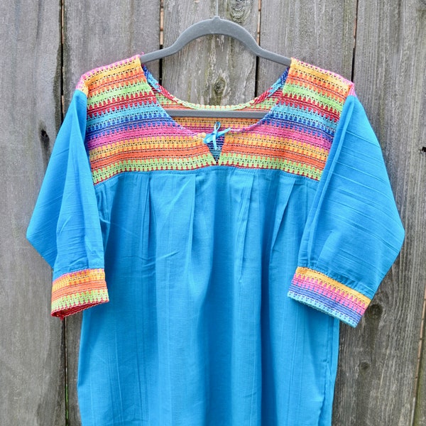 Mexican Blouse // Blue Top // Mexican Fashion