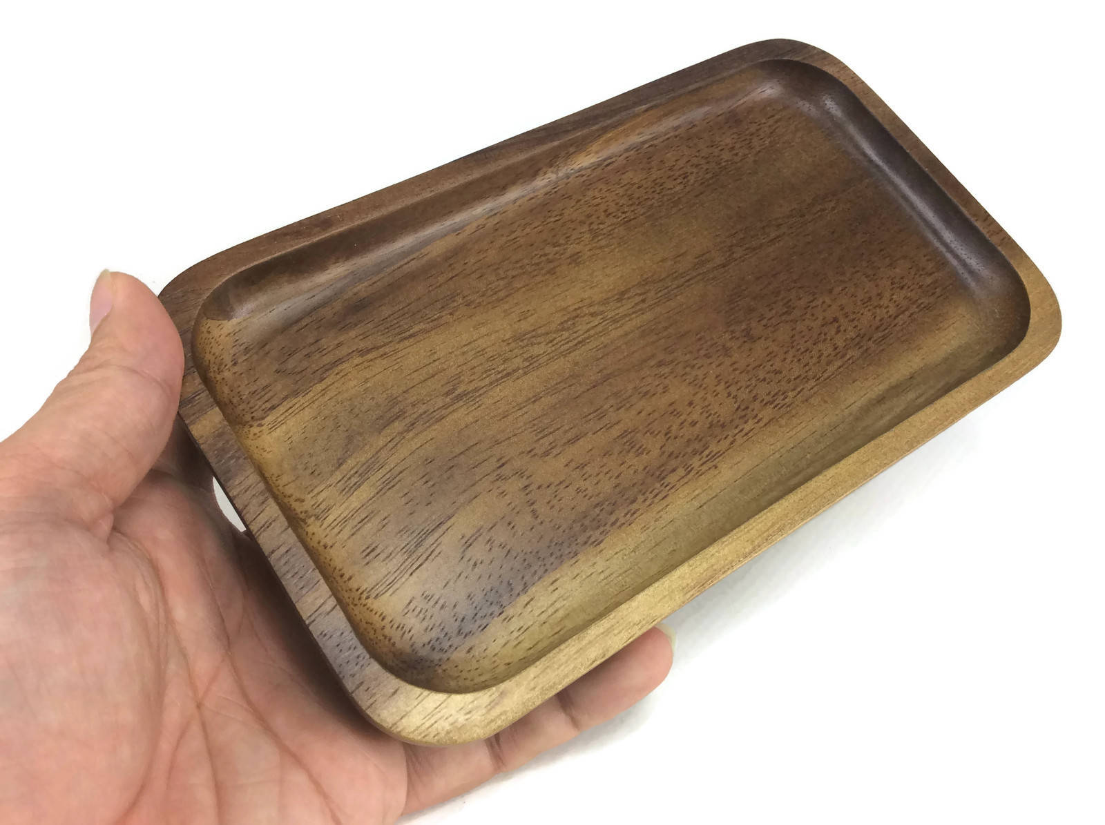 4.5 x 8 Inch Food Tray Wooden Utensil Raintree Wood Serving Etsy