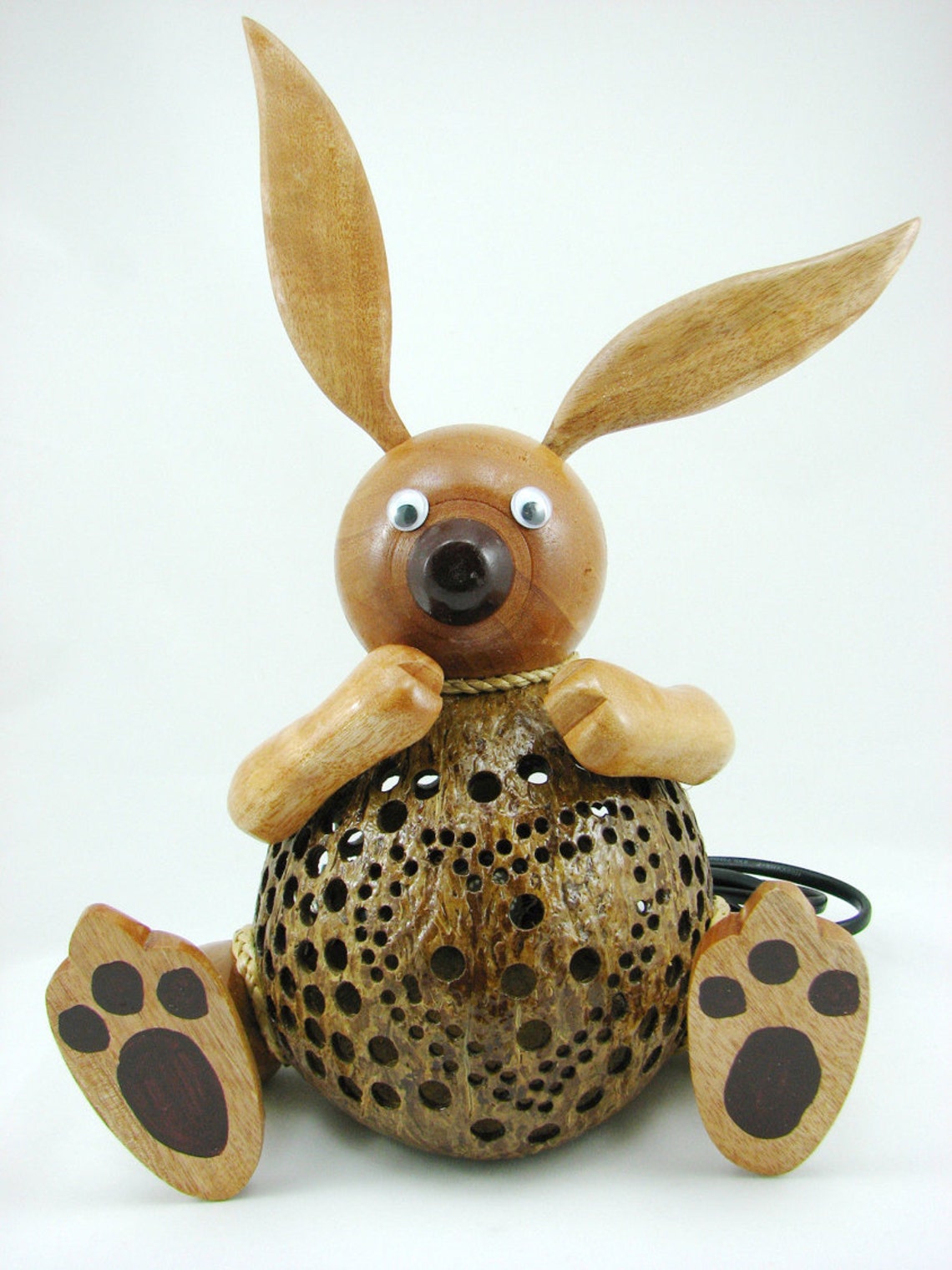 Coconut Shell Rabbit Rabbit Animal Lamp Coconut Shell Bedroom Lamp Table Floor Light Coconut ...