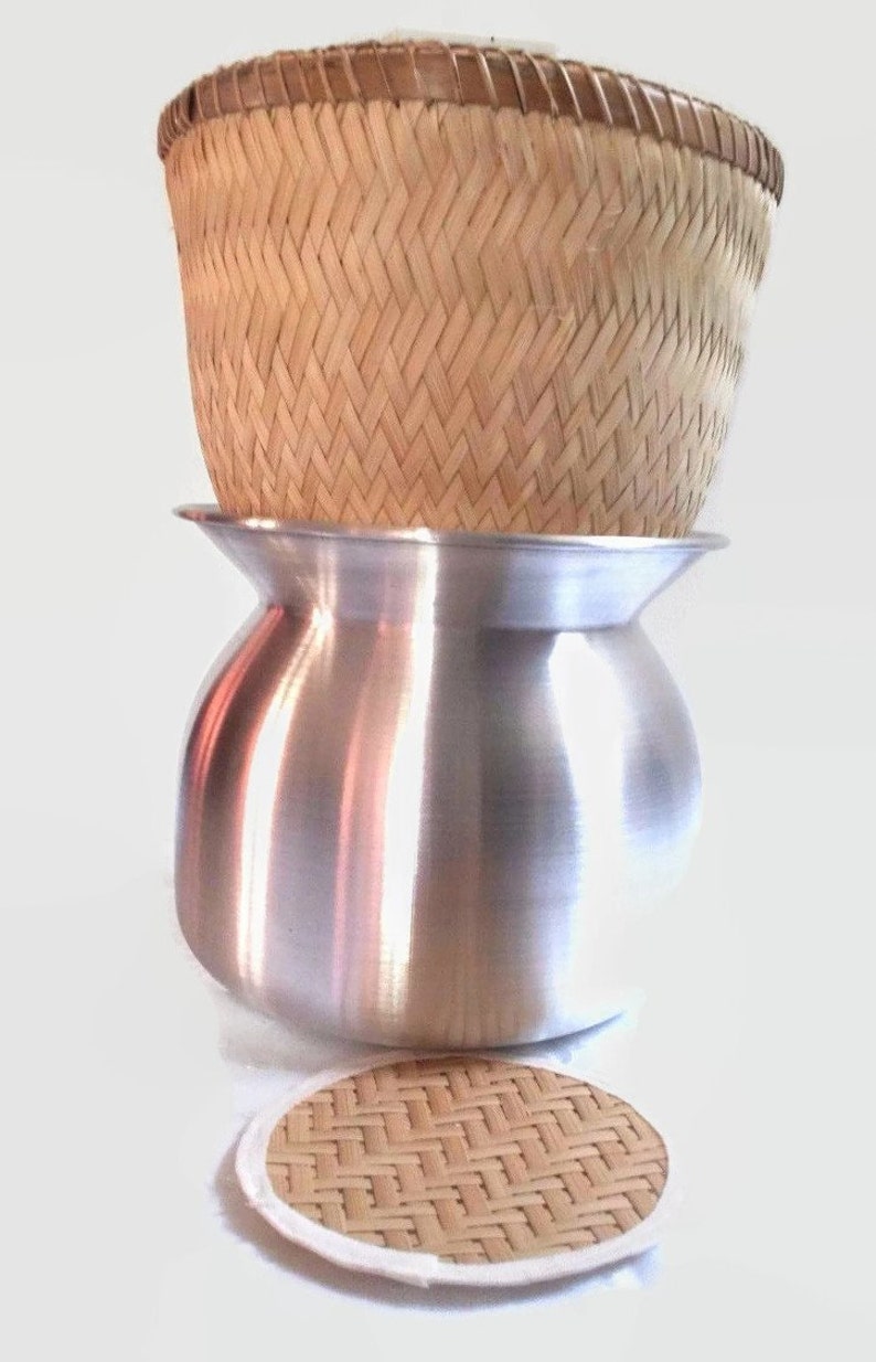 Pot Sticky Rice Cooker Steamer Bamboo Baskets Aluminium