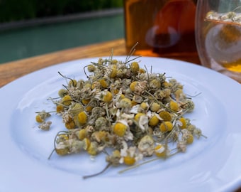 Dried Chamomile Flower Tea Organic Whole Flowers Herbal Tea Craft I LAMOON