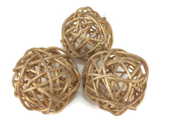 Rattan Ball Small Gold Craft Handmade Wedding Decorative Balls Etsy Custom Small Decorative Balls Rattan Ball Small Gold Craft Handmade Wedding Decorative Balls Etsy Custom Small Decorative Balls