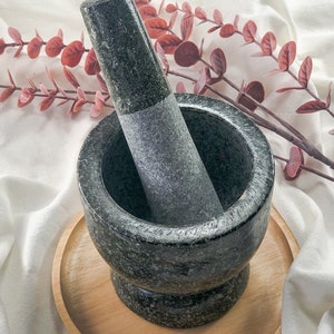 Mortero y maja Piedra Gres Utensilios de cocina Molinillo Pasta de curry