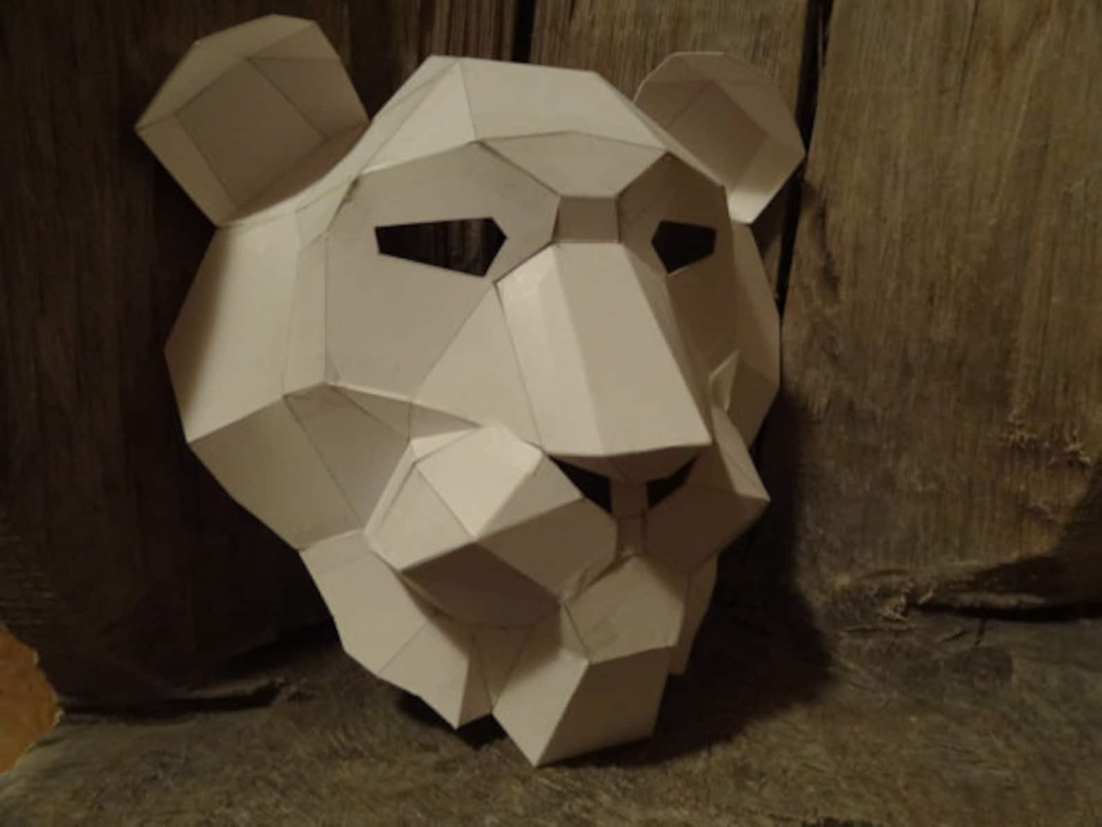 Make Your Own Lion Mask From Recycled Paper PDF Pattern PDF Etsy Canada
