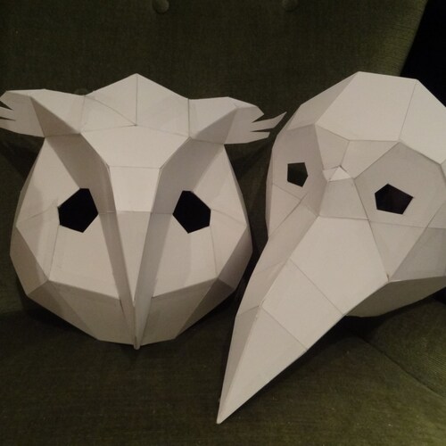 DIY Halloween Mask Make Your Own Owl Mask Bird Mask Rabbit Etsy