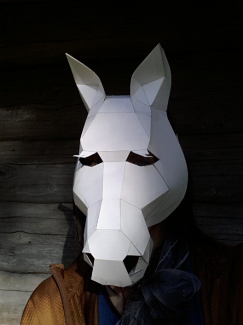 DIY Halloween Mask Horse Head Mask Horse Costume Printable Etsy