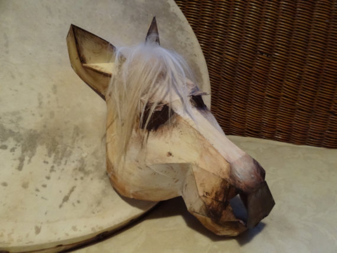 Make Your Own Horse Mask From Cardboard Digital Download DIY Etsy