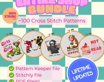 Gesamter Shop Bundle Kreuzstichmuster | Lebenslanger Zugriff | Digitaler Download PDF