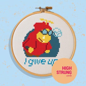 Mario Party I Give Up Cross Stitch Pattern PDF | Digital Download | Easy Cross Stitch Chart | xStitch Pattern