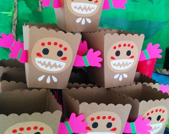 Moana Kakamoras Snack Popocorn favor DIY SVG Box