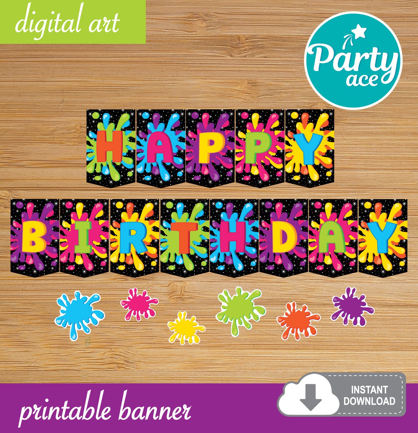 Slime Party Decorations, Slime Party Banner Files, Pink Glitter Slime Party  Banner, Printable Full Alphabet Slime Banner, Digital Download 