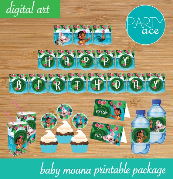 Items similar to Baby Moana Birthday Party Printable "Returns the heart ...
