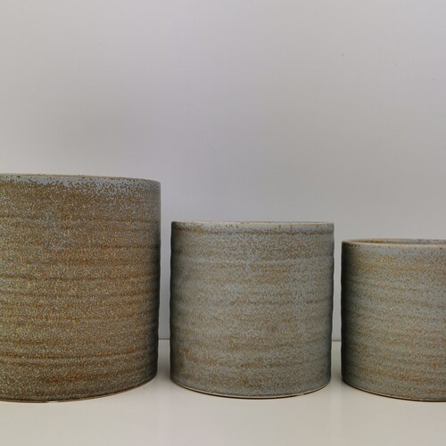 Matt Ancient Ceramic Planter Grey Indoor Plant Pots Etsy UK