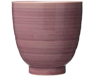 Dusky Pink Crackle Glaze Ceramic Planter