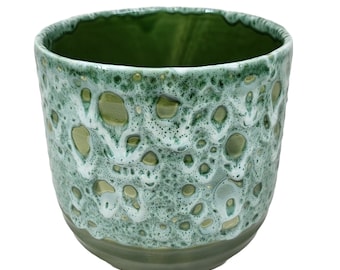 Emerald Green Reactive Glazed Ceramic Planter / House Plant Pot / Various sizes