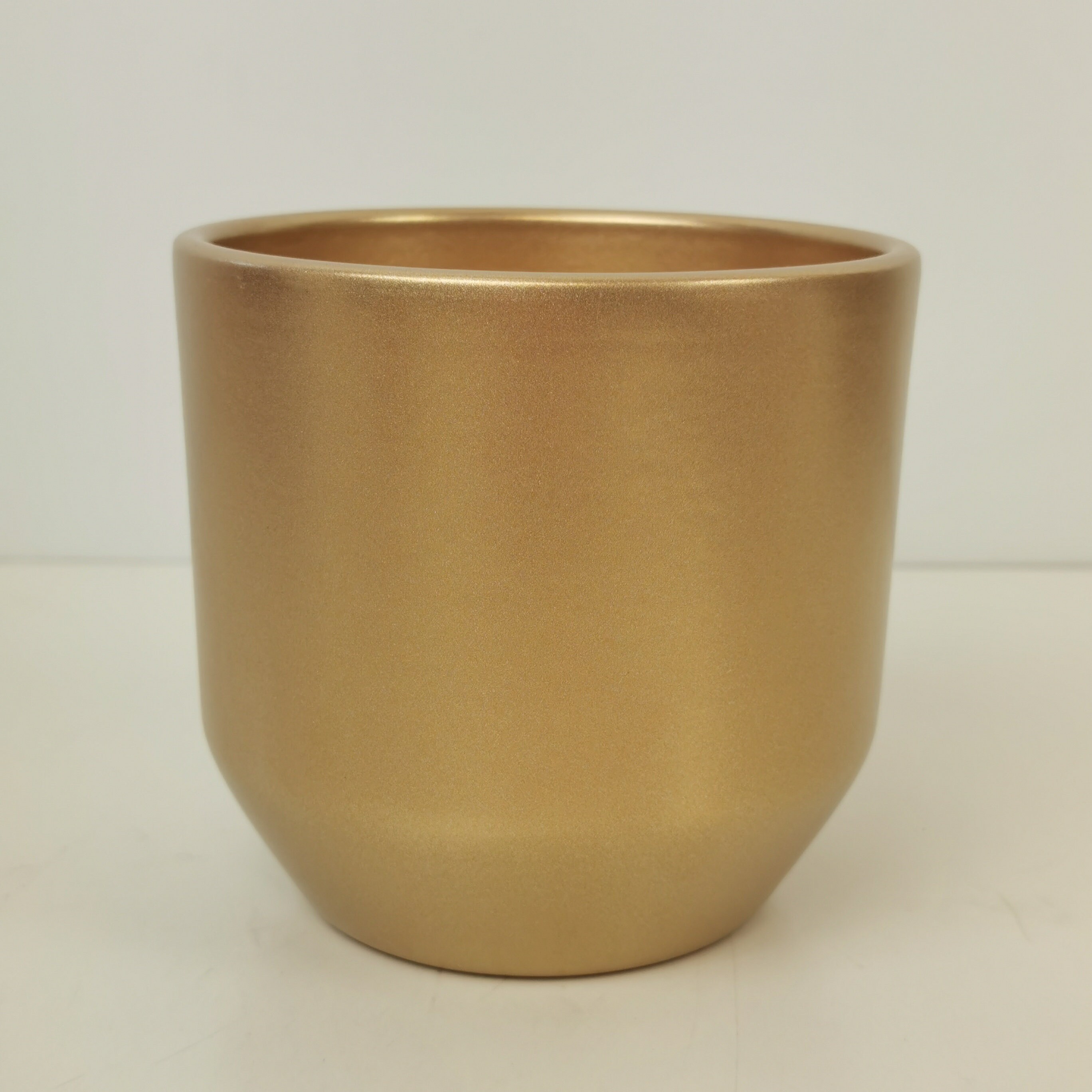 Simple Gold Ceramic Planter / House plant pot option to add Etsy