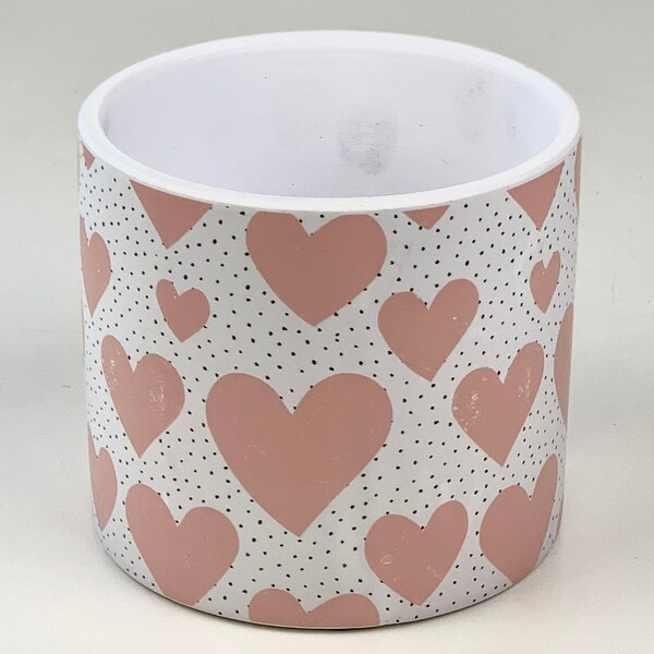 Heart Print Planter / Plant Pot