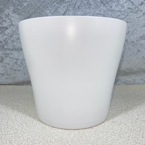 White Ceramic Planter - modern sleek fluted design - various sizes