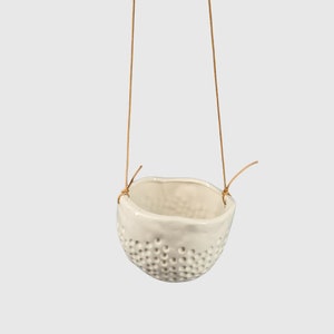 Dimple Bowl Hanging Planter - Ceramic Planter for houseplants