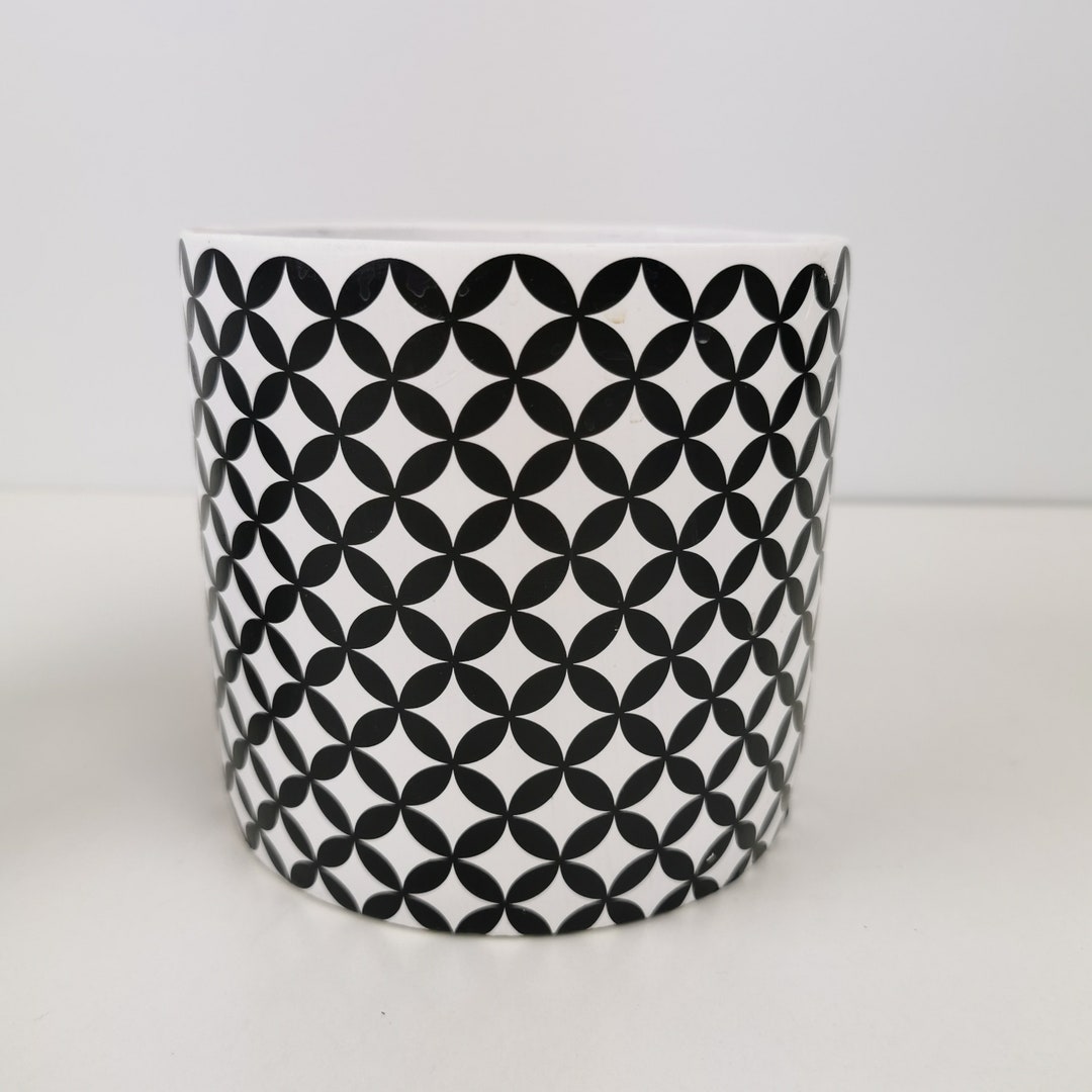 Abstract Black and White Indoor Plant Pot / Planter Etsy UK