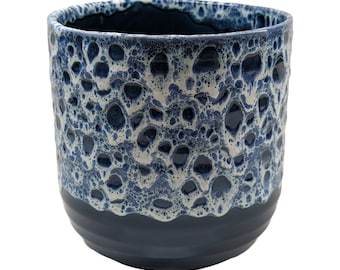 Sapphire Blue Reactive Glazed Ceramic Planter / House Plant Pot / Various sizes