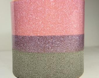 Afterglow stone and gloss gradient ceramic planter