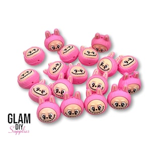 3D Silicone Focal Beads - Pink Monster Focal Bead - For Beadable Pens, Keychains