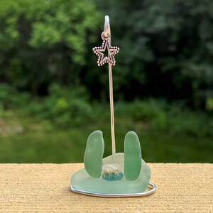 Item 1150 - Genuine sea glass miniature nativity, Christmas decor, hostess gift, collectible nativity, Christian decor