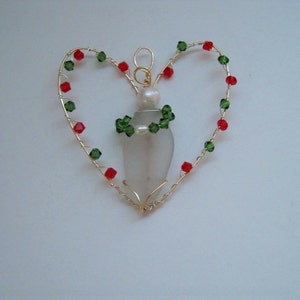 Item 394, sea glass angel Christmas ornament