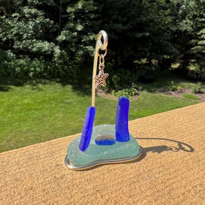 Item 1108 - Genuine sea glass miniature nativity, Christmas decor, manger scene, collectible nativity, hostess gift, Christian decor
