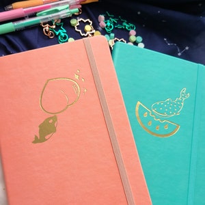 A5 Notebook: Peach Killer Whale || Watermelon Whale Shark