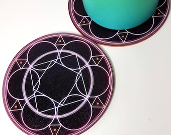 Coasters: FFXIV AOE Statuses- Leylines | Whorl of Death | Star Diver | Salted Earth | Starry Muse | Corn Dash