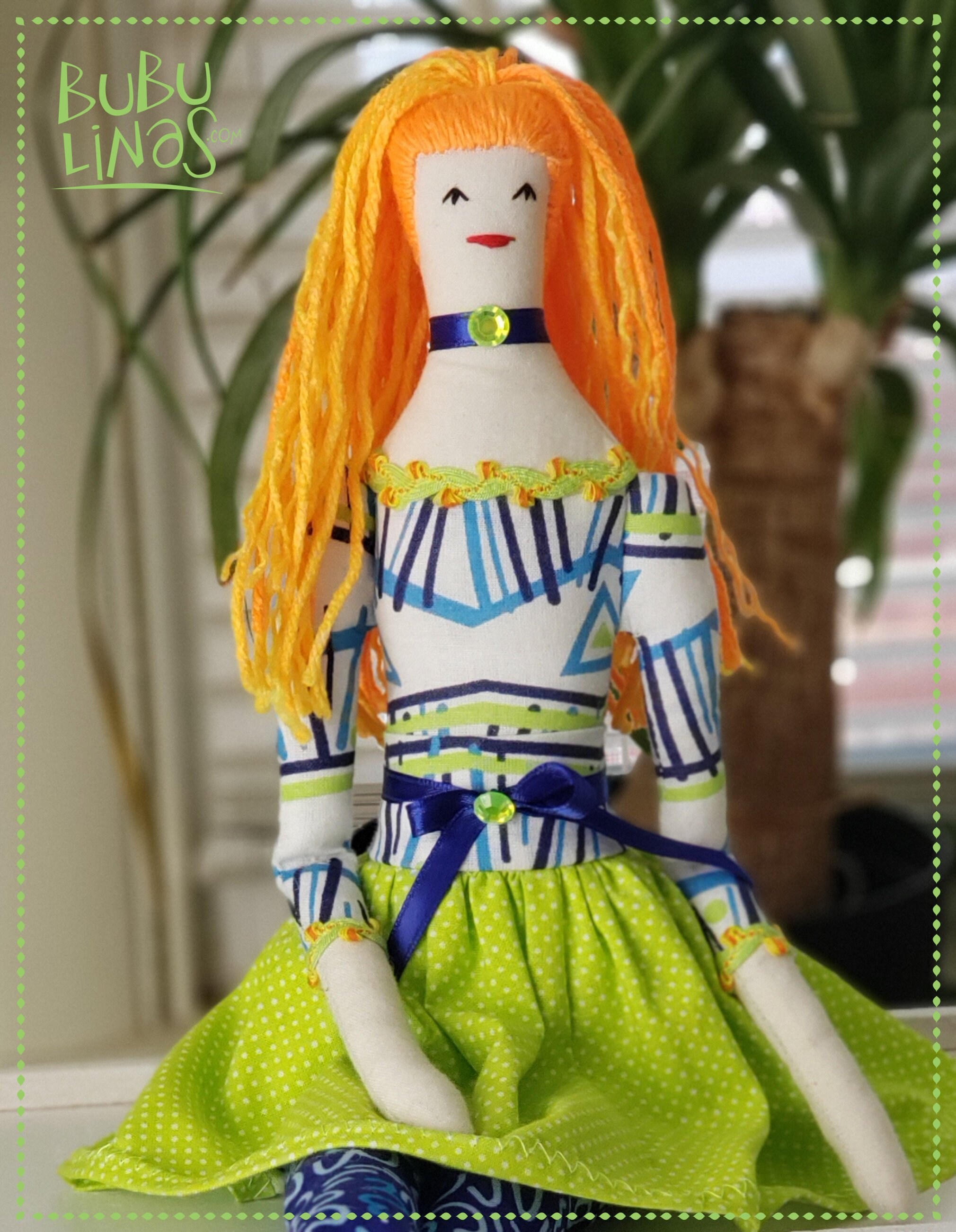 Vibrant Rag Doll Orange Hair And Long Legs