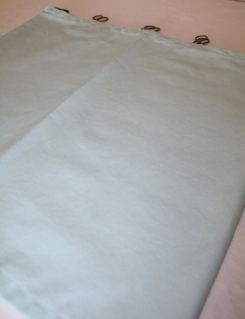 cafe camper trailer curtains sea foam green 4 panels