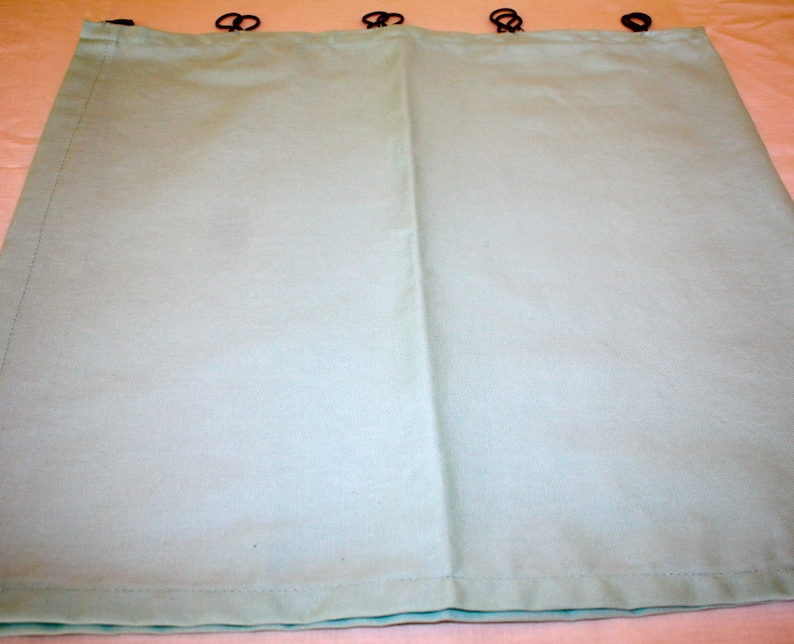 cafe camper trailer curtains sea foam green 4 panels