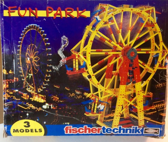 Vintage Fischer Technik Fun Park Building Set 57 484 3 Models 900 Pieces Ages 8 - 