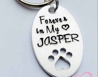 Personalized Pet Memorial Keychain, Remembrance of Lost Pet, Pet Loss, Furbaby Grief Gift, Rainbow Bridge, Forever in my heart